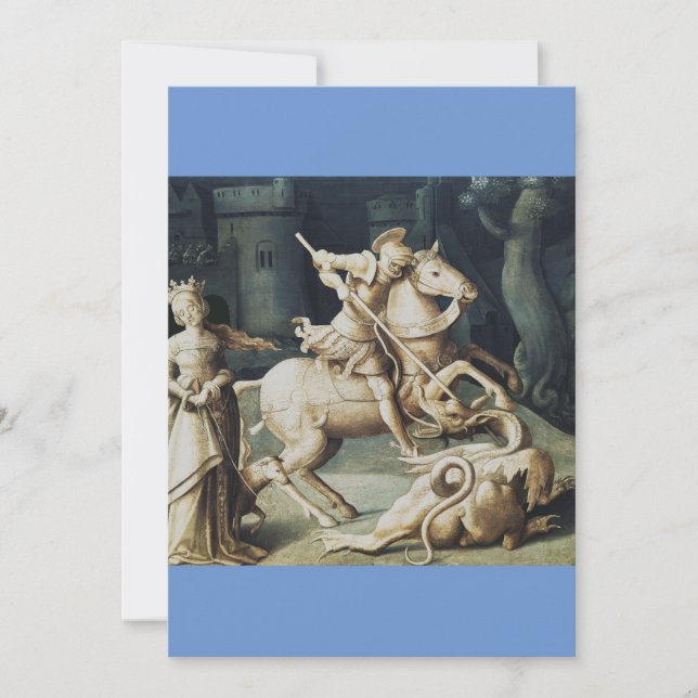Invitation Saint Georges et le Dragon Grand Martyr (Devant)
