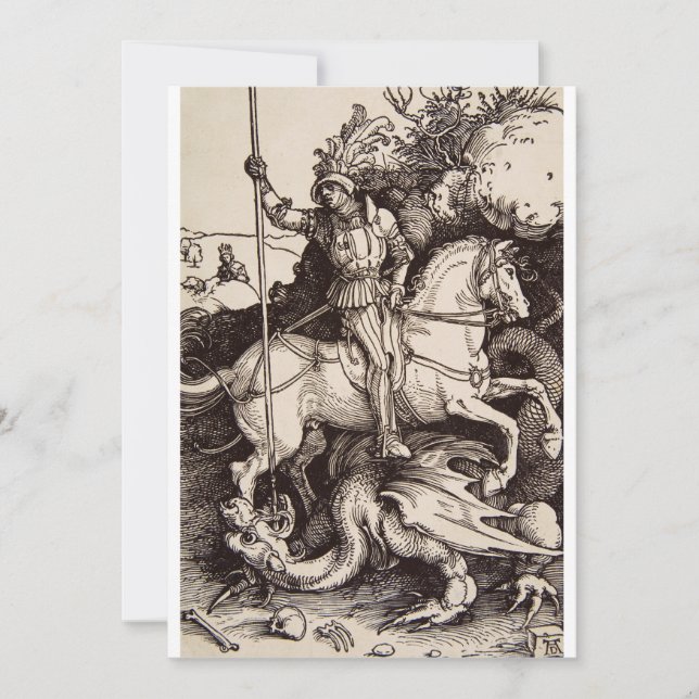Invitation Saint Georges et le Dragon par Durer (Devant)