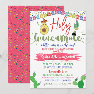 Invitation Saint-Guacamole Baby shower mexicain de la Fiesta