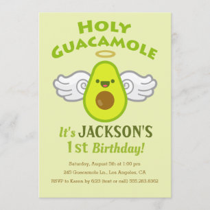 Invitation Saint-Guacamole - fête de l'anniversaire du petit 