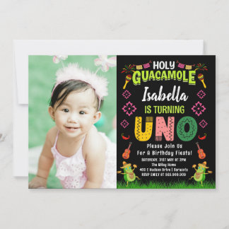 Invitation Saint-Guacamole Fiesta avocado 1ère photo d'annive