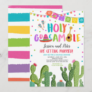 Invitation Saint Guacamole Fiesta Cactus Couples Douche