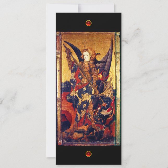 Invitation Saint Michel Vainquant le Diable, rubis rouge (Devant)