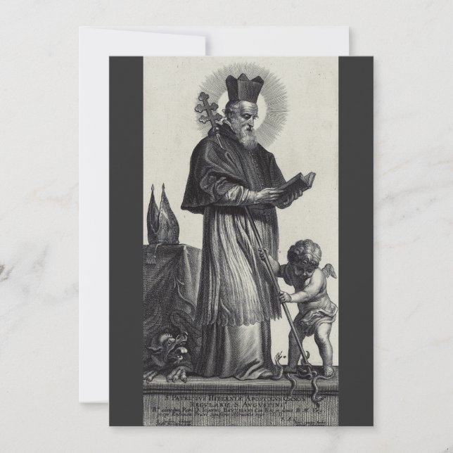 Invitation Saint Patrick Apôtre d'Irlande  Art monochrome (Devant)
