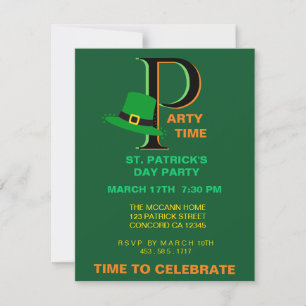 Invitation Saint Patrick's Day Il est temps de célébrer
