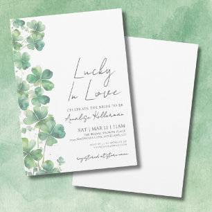 Invitation Saint Patrick's Day Lucky In Love Fête des mariées
