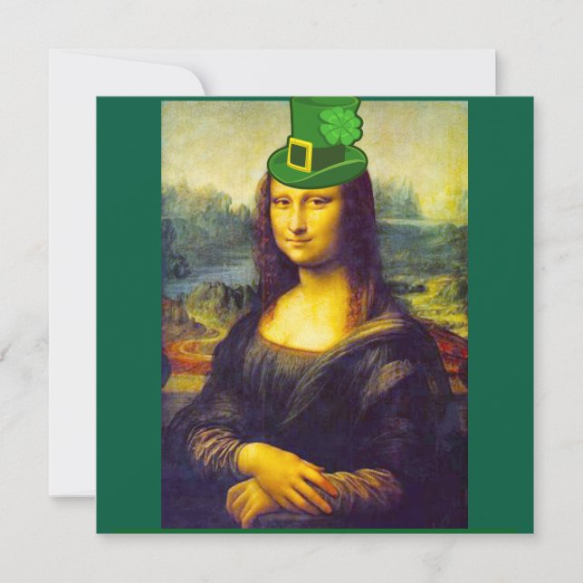 Invitation Saint Patrick's Day Mona Lisa (Devant)