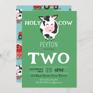 Invitation Saint Vache 2e anniversaire de la ferme Animal Par