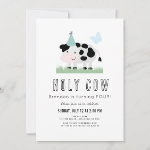 Invitation Saint-Vache Bleu Casquette de la fête papillon gar