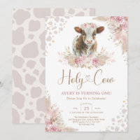 Saint Vache Boho rose Pampas Vache Bébé Fille Anni