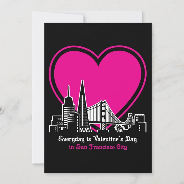 Invitation Saint-Valentin à San Francisco (Devant)