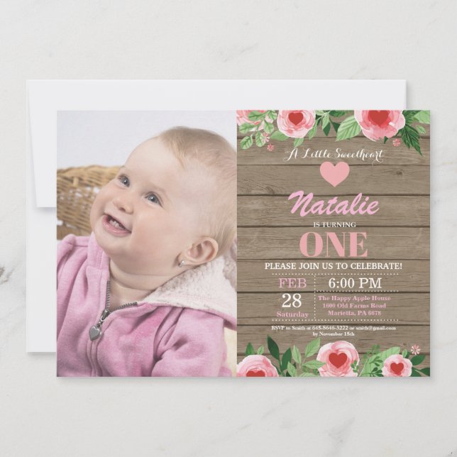 Invitation Saint-Valentin Anniversaire Notre Petit Chéri (Devant)