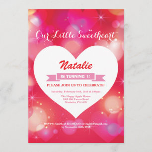 Invitation Saint Valentin Anniversaire Notre Petite Amoureuse