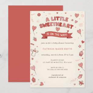 Invitation Saint-Valentin Bébé Doux Fête Prénatale