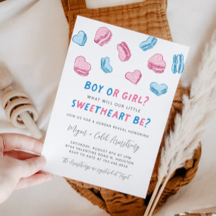 Invitation Saint-Valentin Coeurs Révélation de genre