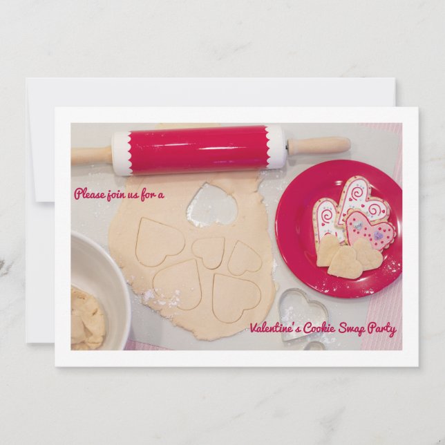 Invitation Saint Valentin Cookie Swap Party (Devant)