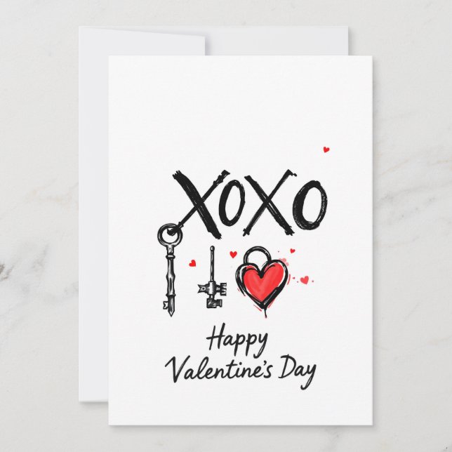 Invitation Saint Valentin fête de l'amour (Devant)