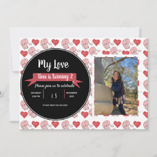 Invitation Saint-Valentin Gnome Doodle Enfants Fête Photo