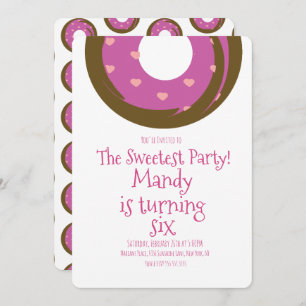 Invitation Saint Valentin minimaliste Jour du chocolat Donut 