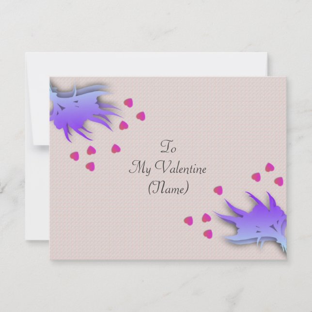 Invitation Saint-Valentin romantique (Devant)