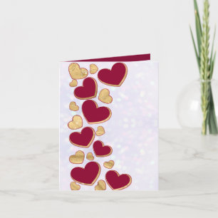 Invitation Saint-Valentin romantique Cœur bordeaux et or