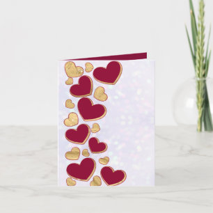 Invitation Saint-Valentin romantique Cœur bordeaux et or
