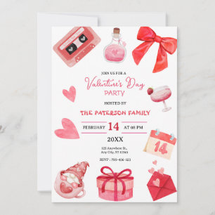 Invitation Saint Valentin Rouge Et Rose
