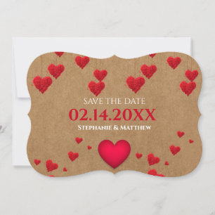 Invitation Saint Valentin Sauvez la date