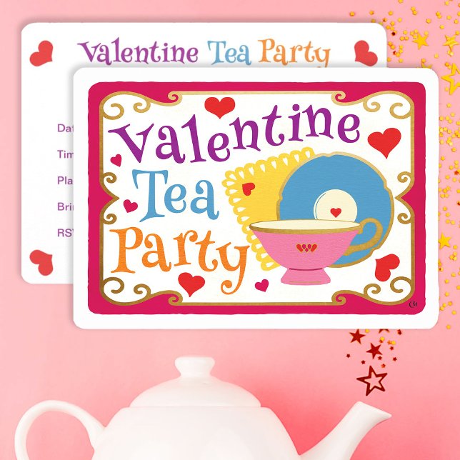 Invitation Saint-Valentin Tea Party (Créateur téléchargé)
