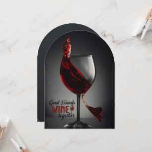 Invitation Saint Valentin Vin Charcuterie Ami Fête