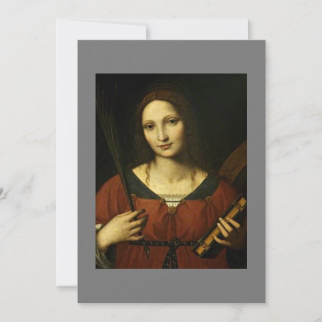 Invitation Sainte Catherine d'Alexandrie (Bernardino Luini) (Devant)