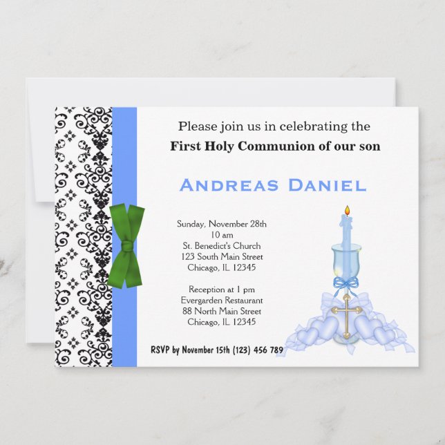 Invitation Sainte Communion (Devant)