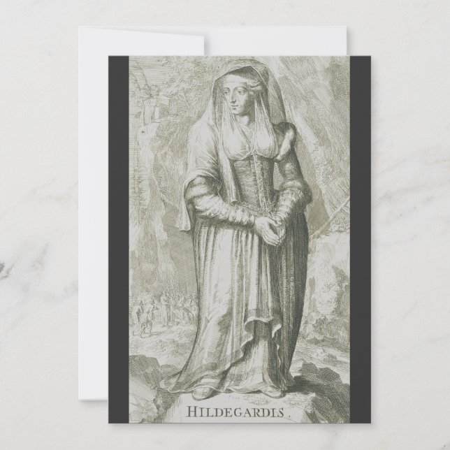 Invitation Sainte Hildegarde de Bingen Art Mystique Médiéval (Devant)