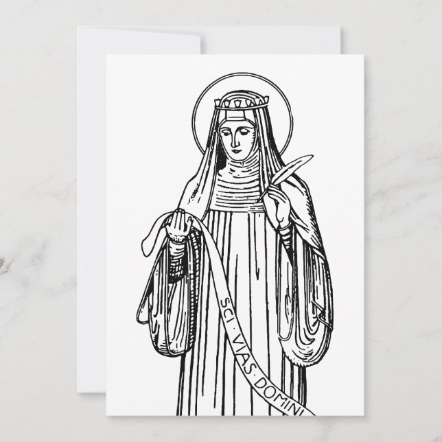 Invitation Sainte Hildegarde de Bingen Mystique médiévale (Devant)