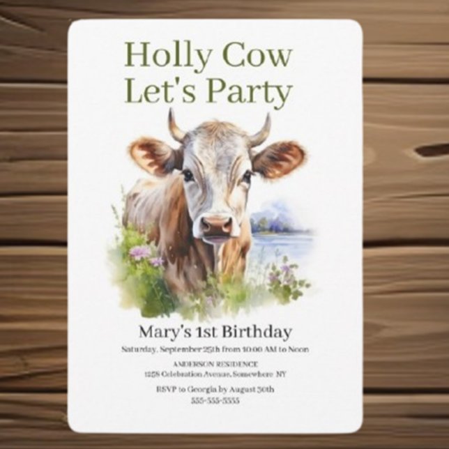 Invitation Sainte vache ! Vous êtes invité à un Anniversaire  (RSVP and join us in honoring this special day with love and joy!)