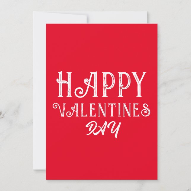 INVITATION SAINTE VALENTINE TENDANCE HEUREUSE ROMANTIQUE (Devant)