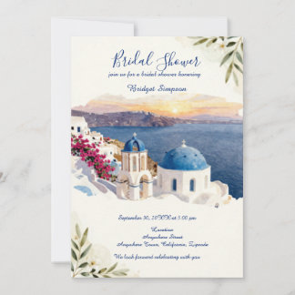 Invitation Saintorini Blue Destination enterrement de vie de