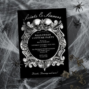 Invitation Saints Et Pécheurs Gothique Adulte Fête D'Hallowee