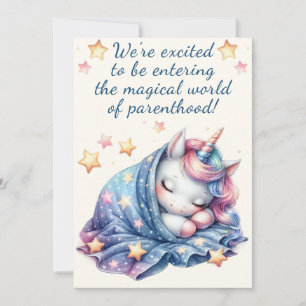 Invitation Saisie du baby shower de la licorne entre parenthè