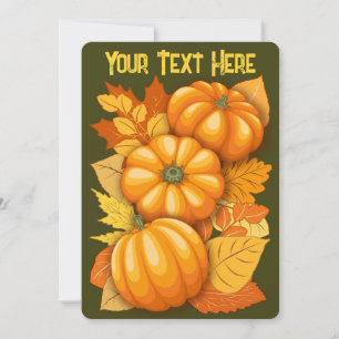 Invitation Saison d'automne Halloween Citrouille Motif