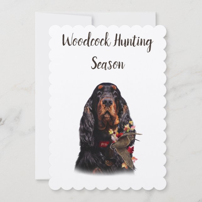 Invitation Saison de chasse à la bécasse (Devant)