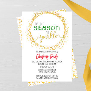 Invitation Saison de Sparkle Holiday Party Card