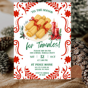 Invitation Saison mexicaine pour les tamales Noël Fiesta