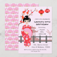 Sakura Cerry Blossom Japonaise Fête d'Anniversaire