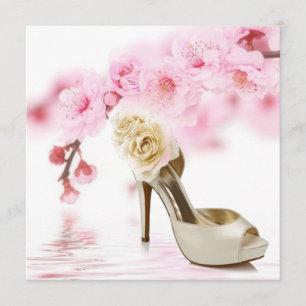 Invitation sakura nuptiale rose cerise