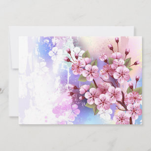 Invitation Sakura rose sur la peinture Arrière - plan