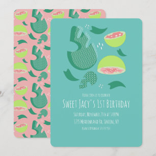 Invitation Salade de fruits mignonne goyave sucré Anniversair