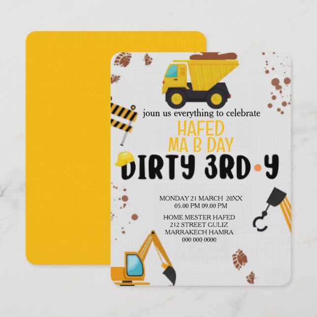 Invitation sale 3ème anniversaire construction sal (Devant / Derrière)