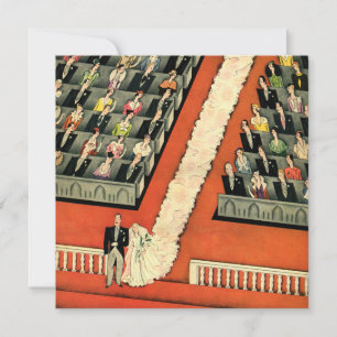 Invitation Salle de mariée Mariage Art Déco vintage Enregistr