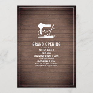 Invitations Faire Part Cartes Ouverture Salon Coiffure Zazzle Fr